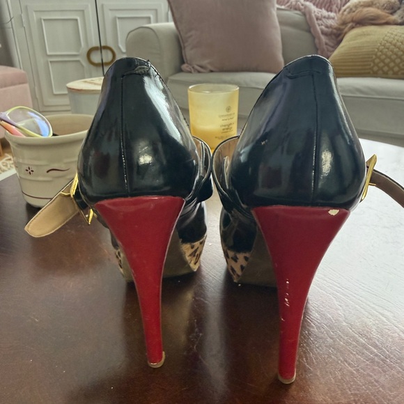 Steve Madden P-Loraa Leopard & Red Platform Mary Janes - Picture 4 of 6